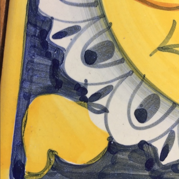 Gianfranco Ferre Sun Tile with Yellow and Blue Accents - Picture 2 of 5